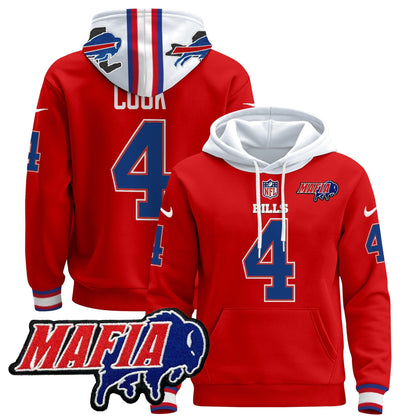 BUF 2024 Bills Mafia Patch Pullover Hoodie