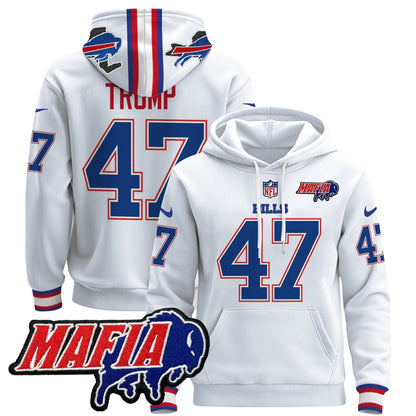 BUF 2024 Bills Mafia Patch Pullover Hoodie