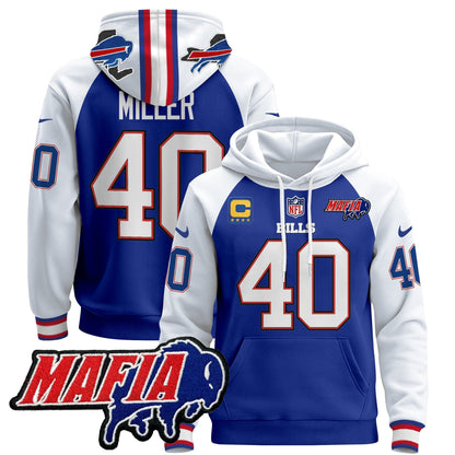 BUF 2024 Bills Mafia Patch Pullover Hoodie