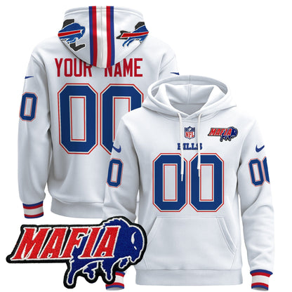 BUF 2024 Bills Mafia Patch Custom Pullover Hoodie