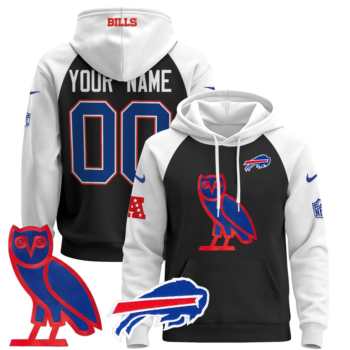 BUF OVO 2024 Custom Pullover Hoodie