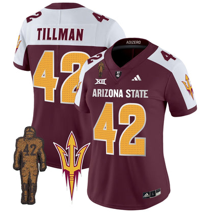 Women's ASU 2024 Pat Tillman Honoring Patch Vapor Limited Jersey V2 - All Stitched