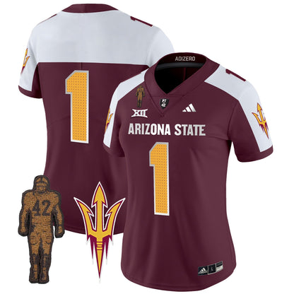 Women's ASU 2024 Pat Tillman Honoring Patch Vapor Limited Jersey V2 - All Stitched