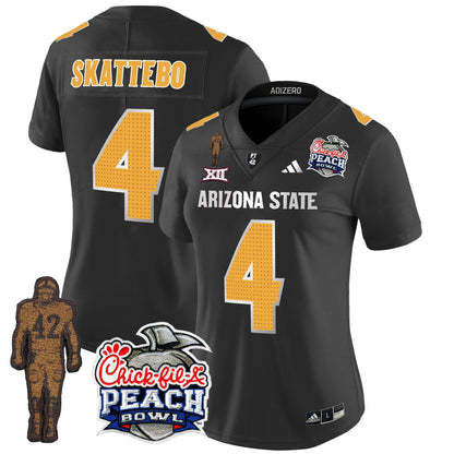Women's Sun Devils Pat Tillman & Peach Bowl Patch Vapor Limited Jersey V2 - All Stitched