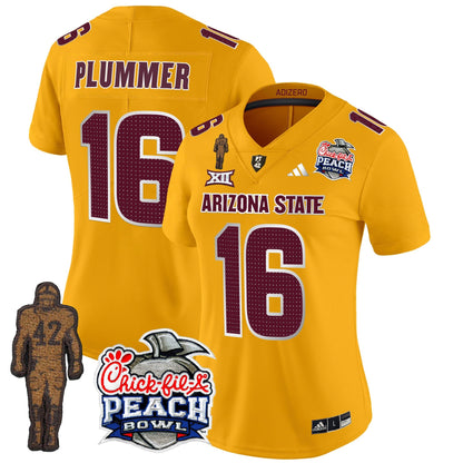 Women's Sun Devils Pat Tillman & Peach Bowl Patch Vapor Limited Jersey V2 - All Stitched