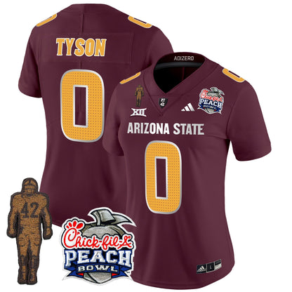 Women's Sun Devils Pat Tillman & Peach Bowl Patch Vapor Limited Jersey V2 - All Stitched