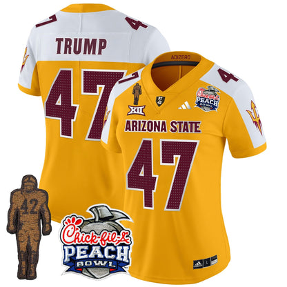 Women's Sun Devils Pat Tillman & Peach Bowl Patch Vapor Limited Jersey V2 - All Stitched