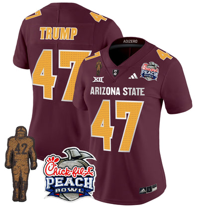 Women's Sun Devils Pat Tillman & Peach Bowl Patch Vapor Limited Jersey V2 - All Stitched
