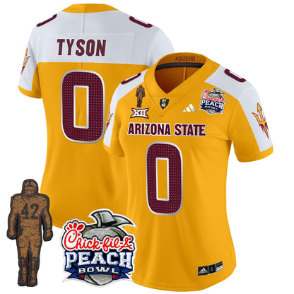 Women's Sun Devils Pat Tillman & Peach Bowl Patch Vapor Limited Jersey V2 - All Stitched