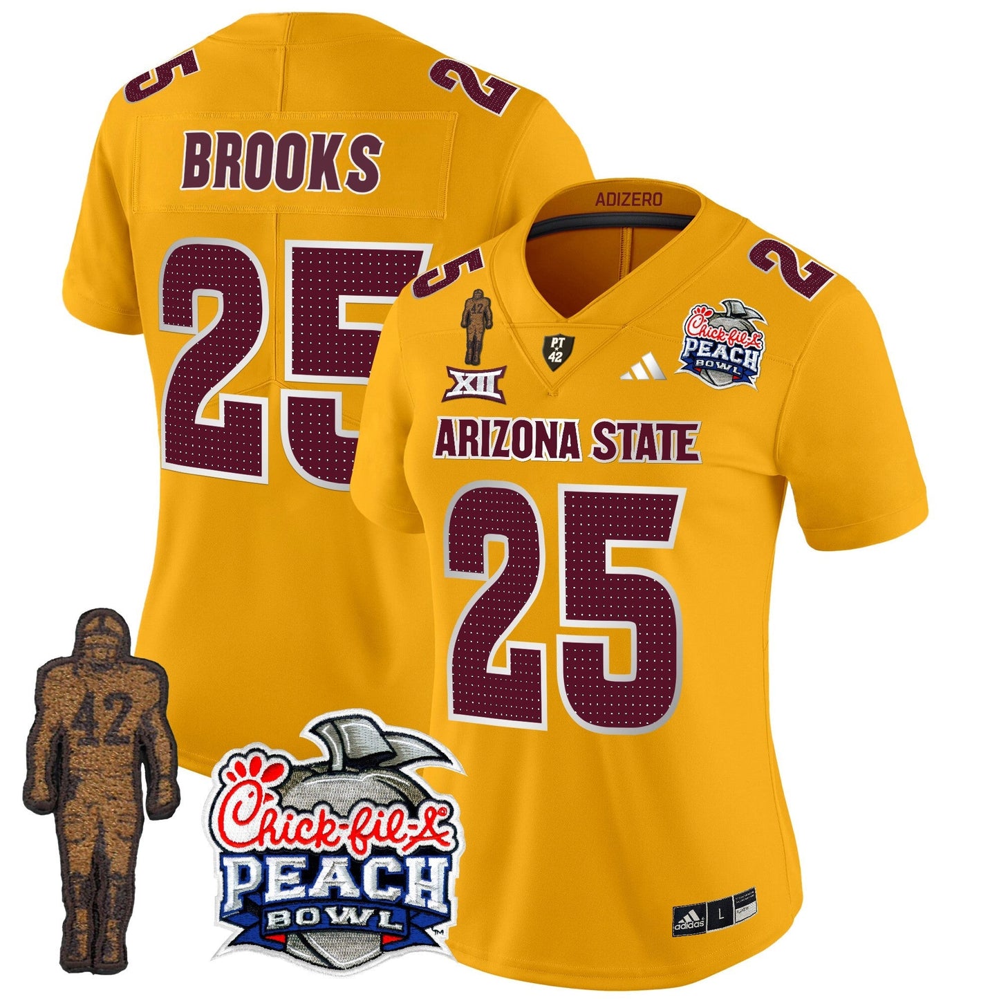 Women's Sun Devils Pat Tillman & Peach Bowl Patch Vapor Limited Jersey V2 - All Stitched