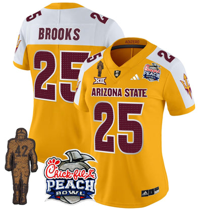 Women's Sun Devils Pat Tillman & Peach Bowl Patch Vapor Limited Jersey V2 - All Stitched