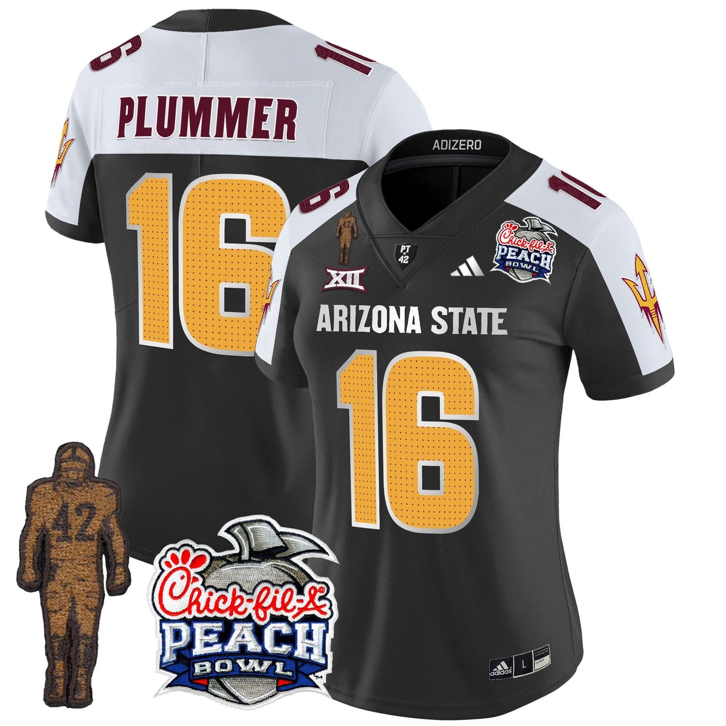 Women's Sun Devils Pat Tillman & Peach Bowl Patch Vapor Limited Jersey V2 - All Stitched