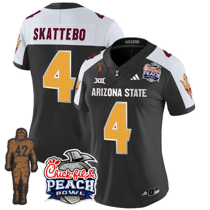 Women's Sun Devils Pat Tillman & Peach Bowl Patch Vapor Limited Jersey V2 - All Stitched