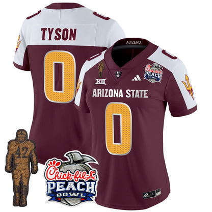 Women's Sun Devils Pat Tillman & Peach Bowl Patch Vapor Limited Jersey V2 - All Stitched