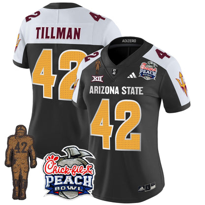 Women's Sun Devils Pat Tillman & Peach Bowl Patch Vapor Limited Jersey V2 - All Stitched