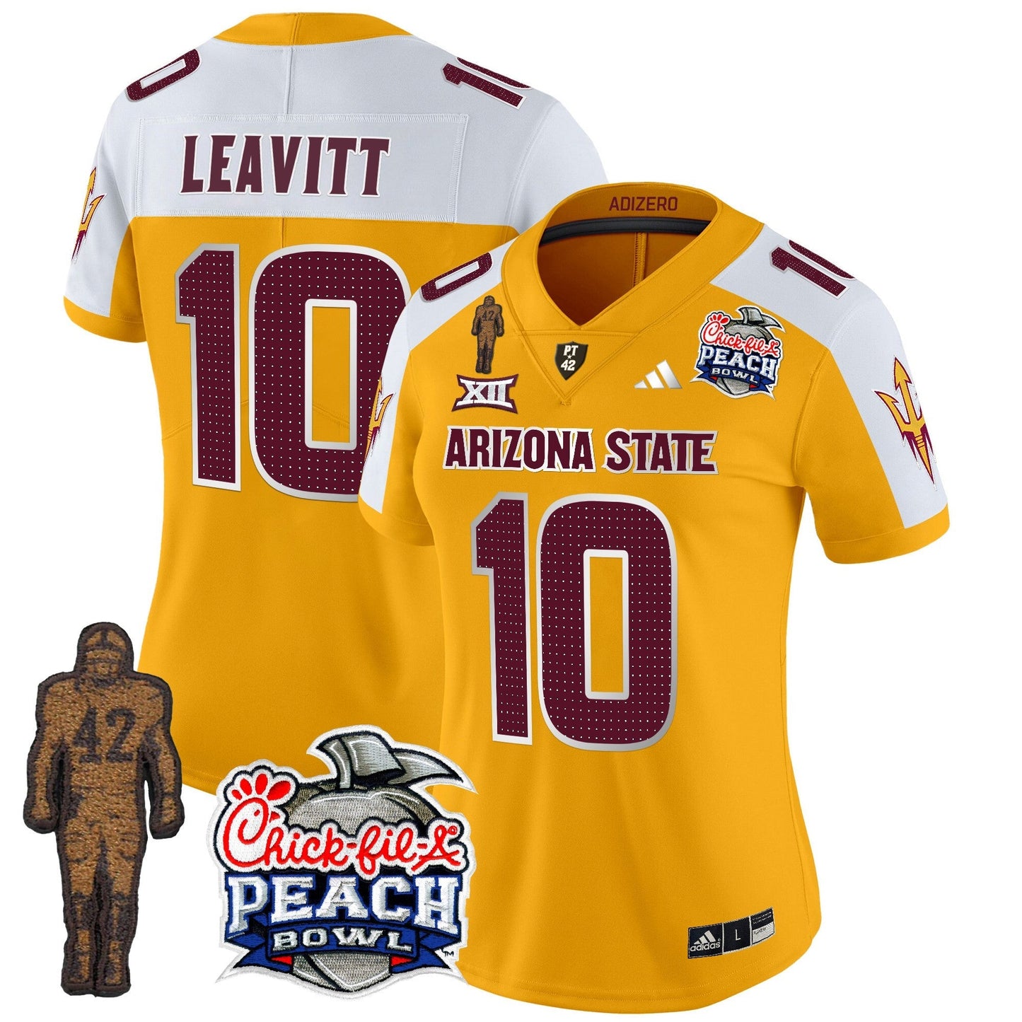 Women's Sun Devils Pat Tillman & Peach Bowl Patch Vapor Limited Jersey V2 - All Stitched