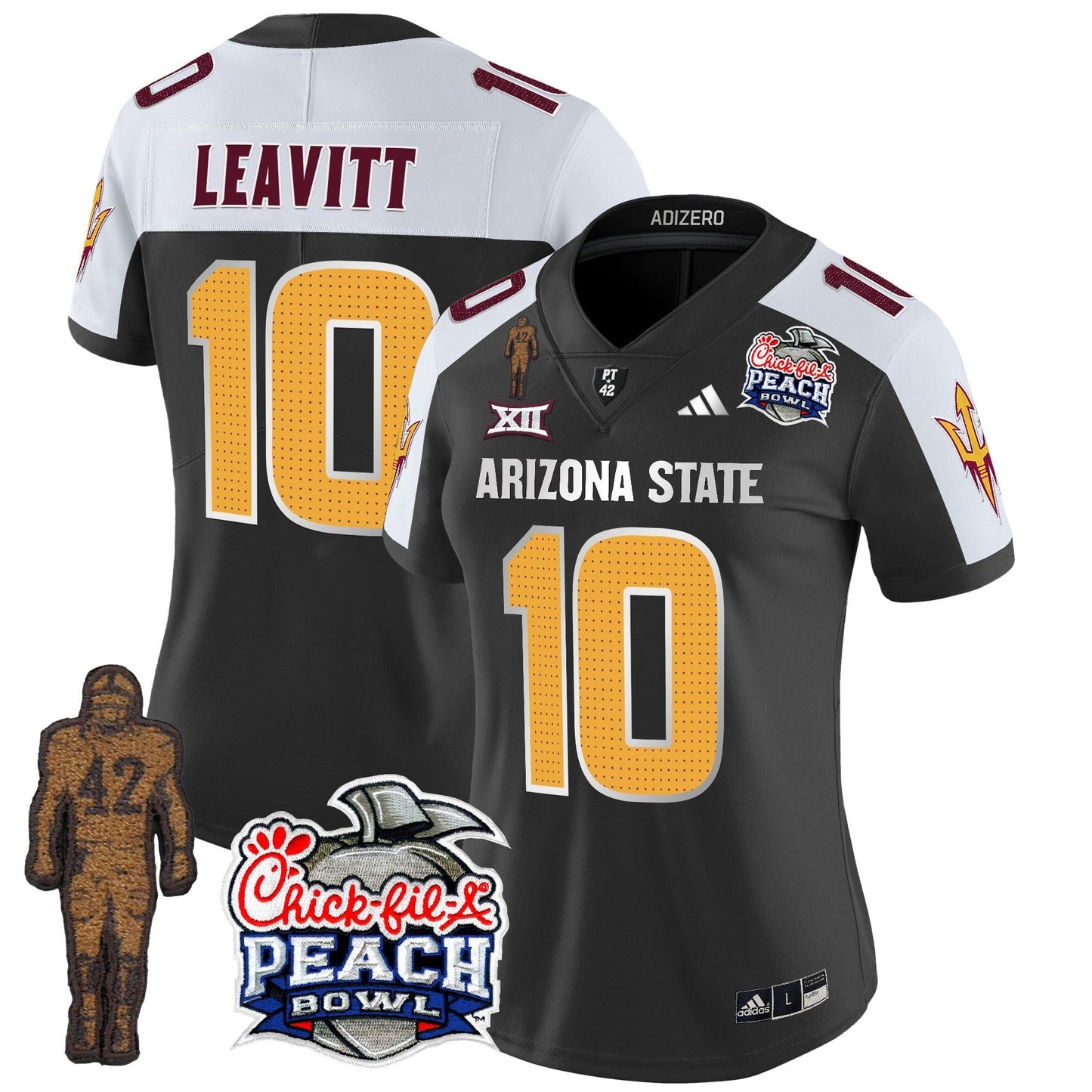 Women's Sun Devils Pat Tillman & Peach Bowl Patch Vapor Limited Jersey V2 - All Stitched