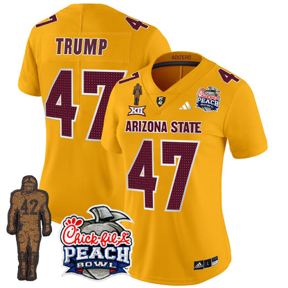 Women's Sun Devils Pat Tillman & Peach Bowl Patch Vapor Limited Jersey V2 - All Stitched