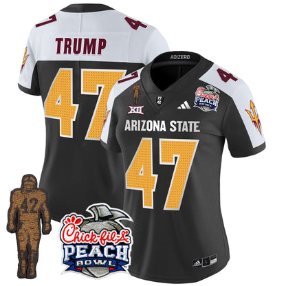 Women's Sun Devils Pat Tillman & Peach Bowl Patch Vapor Limited Jersey V2 - All Stitched