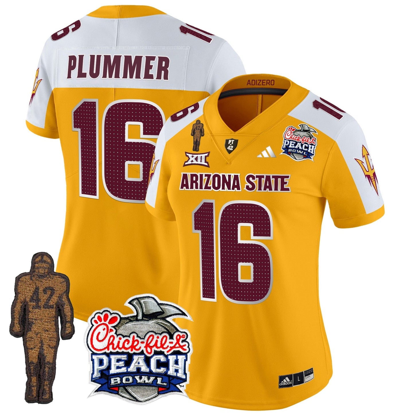 Women's Sun Devils Pat Tillman & Peach Bowl Patch Vapor Limited Jersey V2 - All Stitched