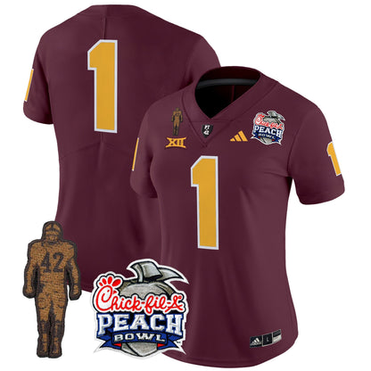 Women's Sun Devils Pat Tillman & Peach Bowl Patch Vapor Limited Jersey - All Stitched
