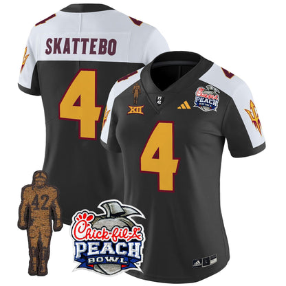 Women's Sun Devils Pat Tillman & Peach Bowl Patch Vapor Limited Jersey - All Stitched