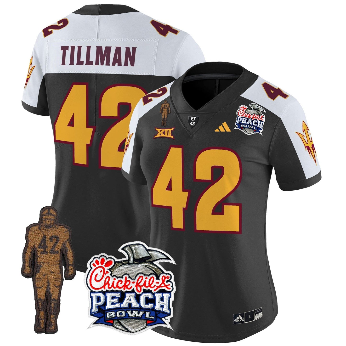 Women's Sun Devils Pat Tillman & Peach Bowl Patch Vapor Limited Jersey - All Stitched