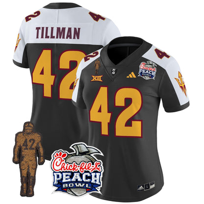 Women's Sun Devils Pat Tillman & Peach Bowl Patch Vapor Limited Jersey - All Stitched