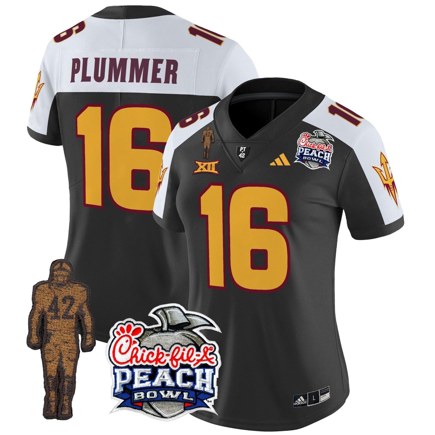 Women's Sun Devils Pat Tillman & Peach Bowl Patch Vapor Limited Jersey - All Stitched