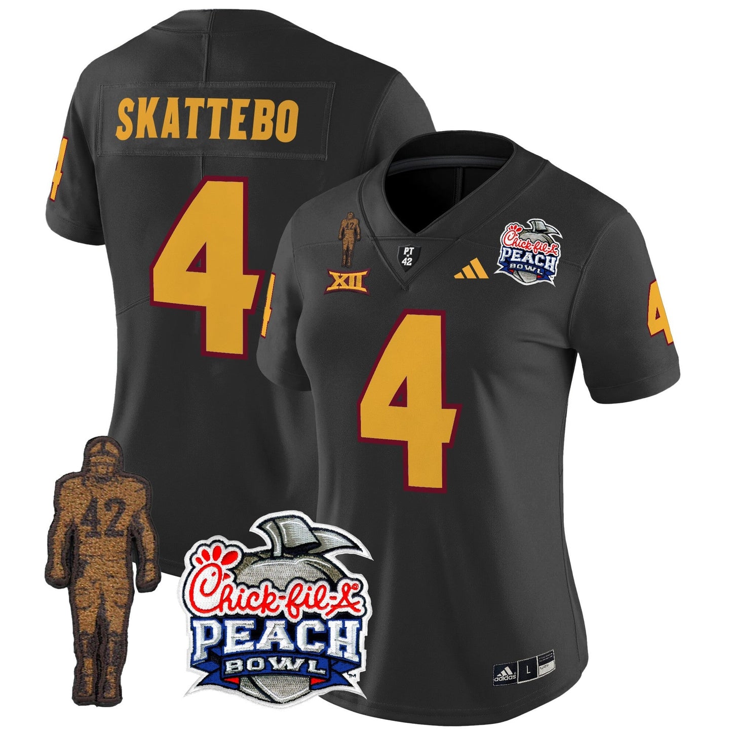 Women's Sun Devils Pat Tillman & Peach Bowl Patch Vapor Limited Jersey - All Stitched