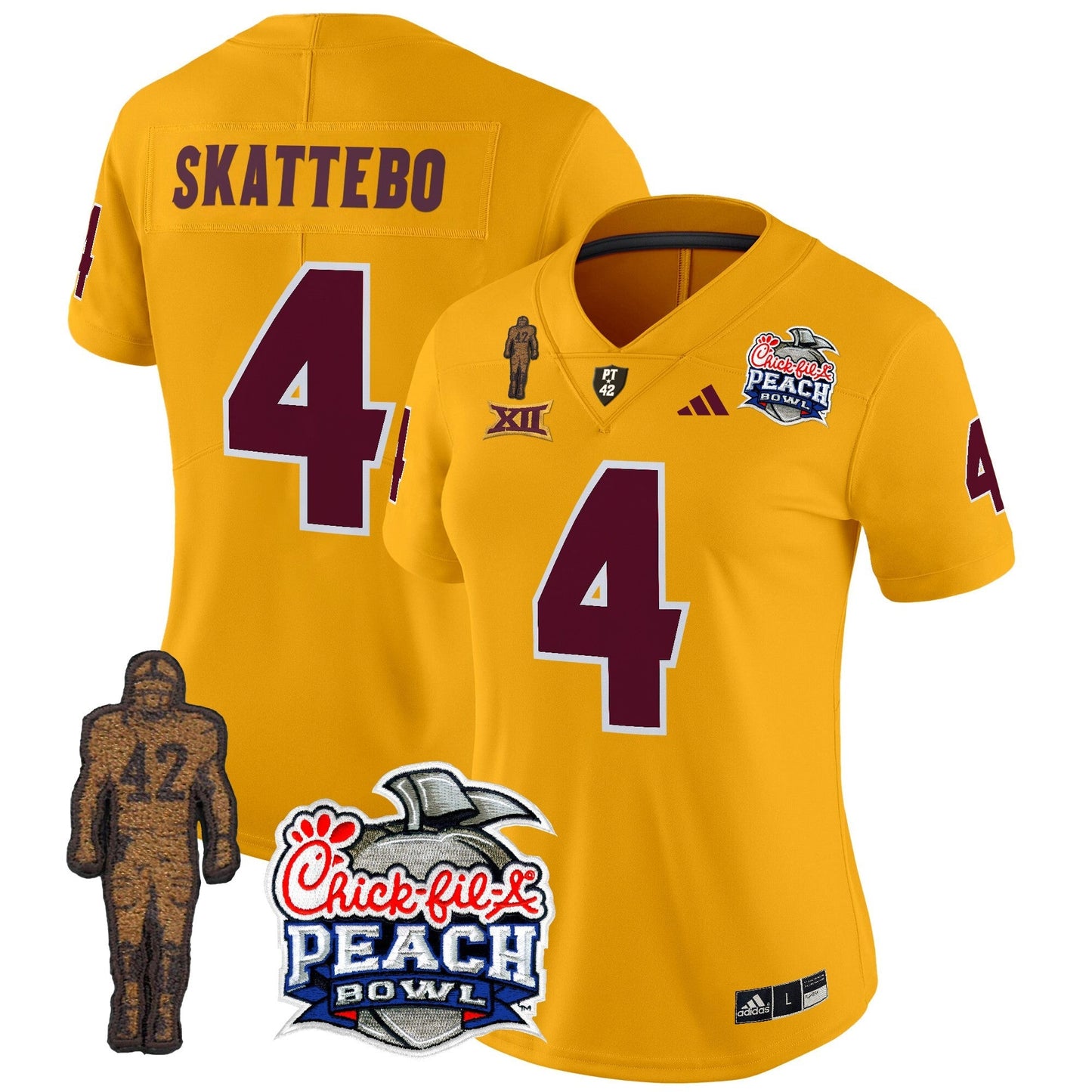 Women's Sun Devils Pat Tillman & Peach Bowl Patch Vapor Limited Jersey - All Stitched