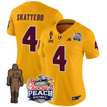 Women's Sun Devils Pat Tillman & Peach Bowl Patch Vapor Limited Jersey - All Stitched