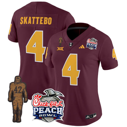 Women's Sun Devils Pat Tillman & Peach Bowl Patch Vapor Limited Jersey - All Stitched
