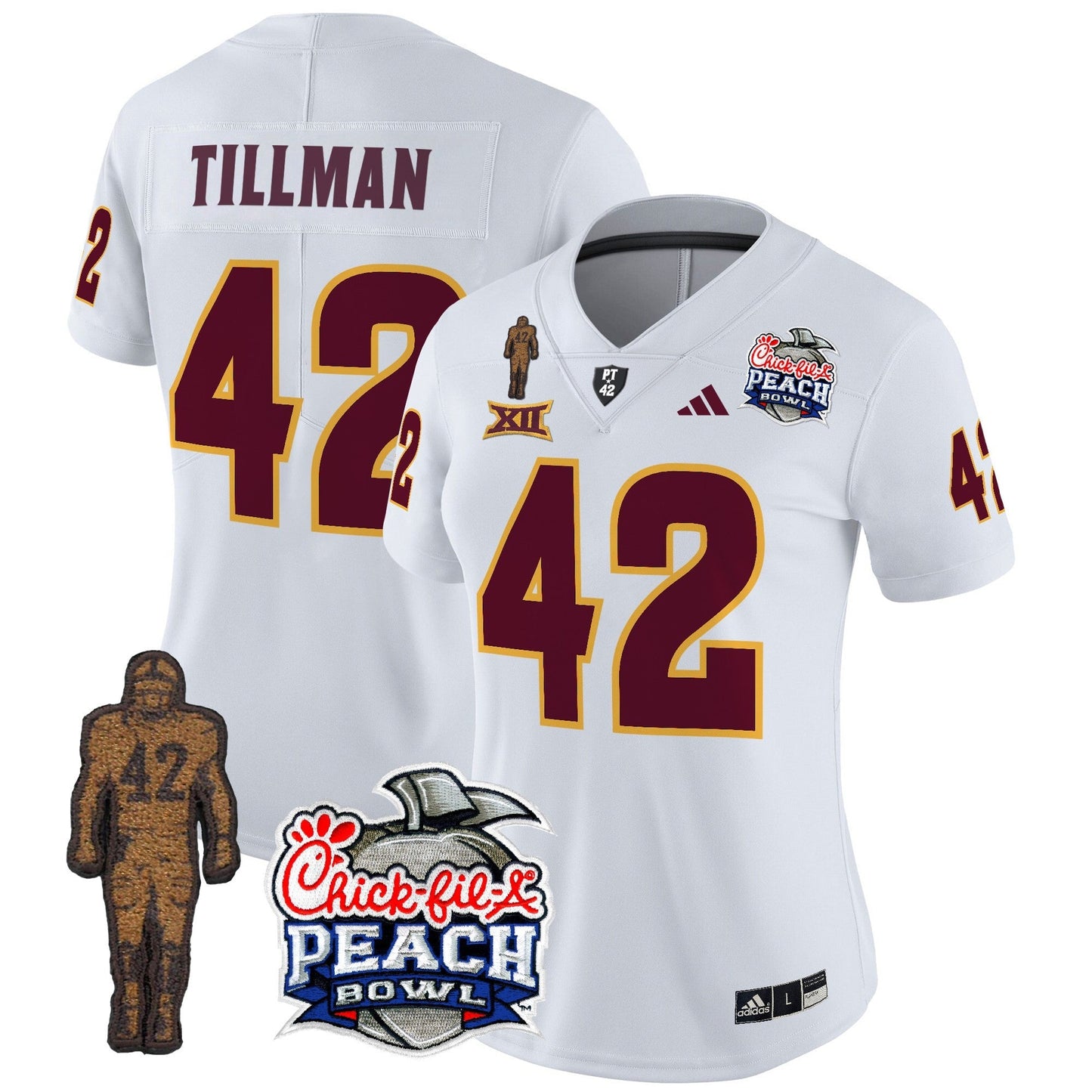 Women's Sun Devils Pat Tillman & Peach Bowl Patch Vapor Limited Jersey - All Stitched