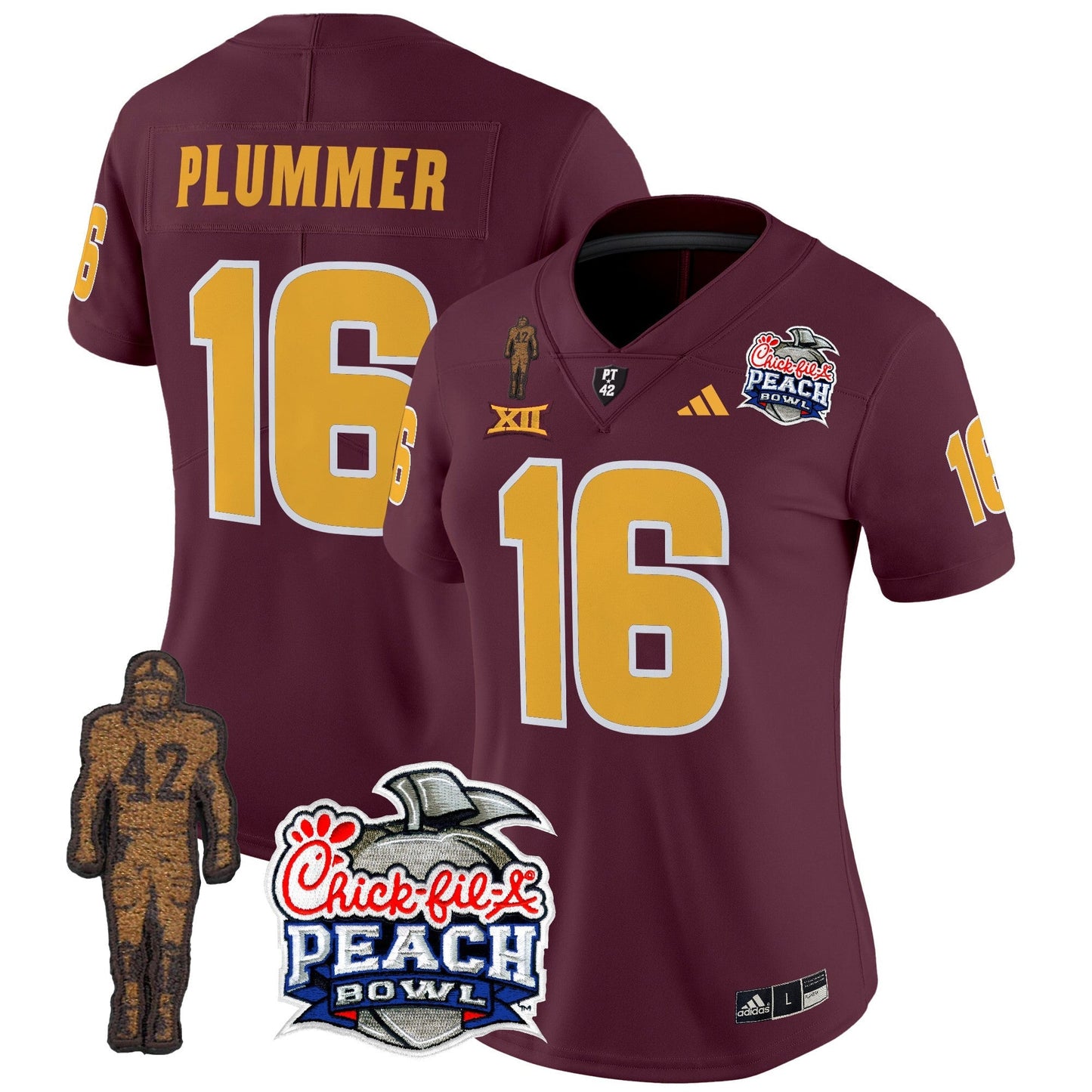 Women's Sun Devils Pat Tillman & Peach Bowl Patch Vapor Limited Jersey - All Stitched