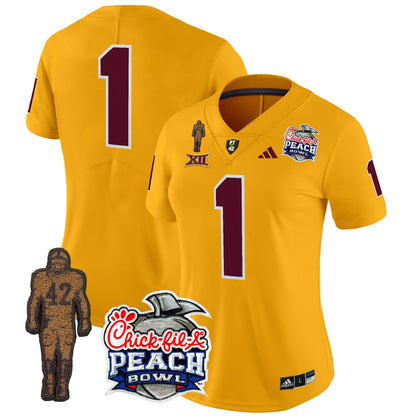 Women's Sun Devils Pat Tillman & Peach Bowl Patch Vapor Limited Jersey - All Stitched