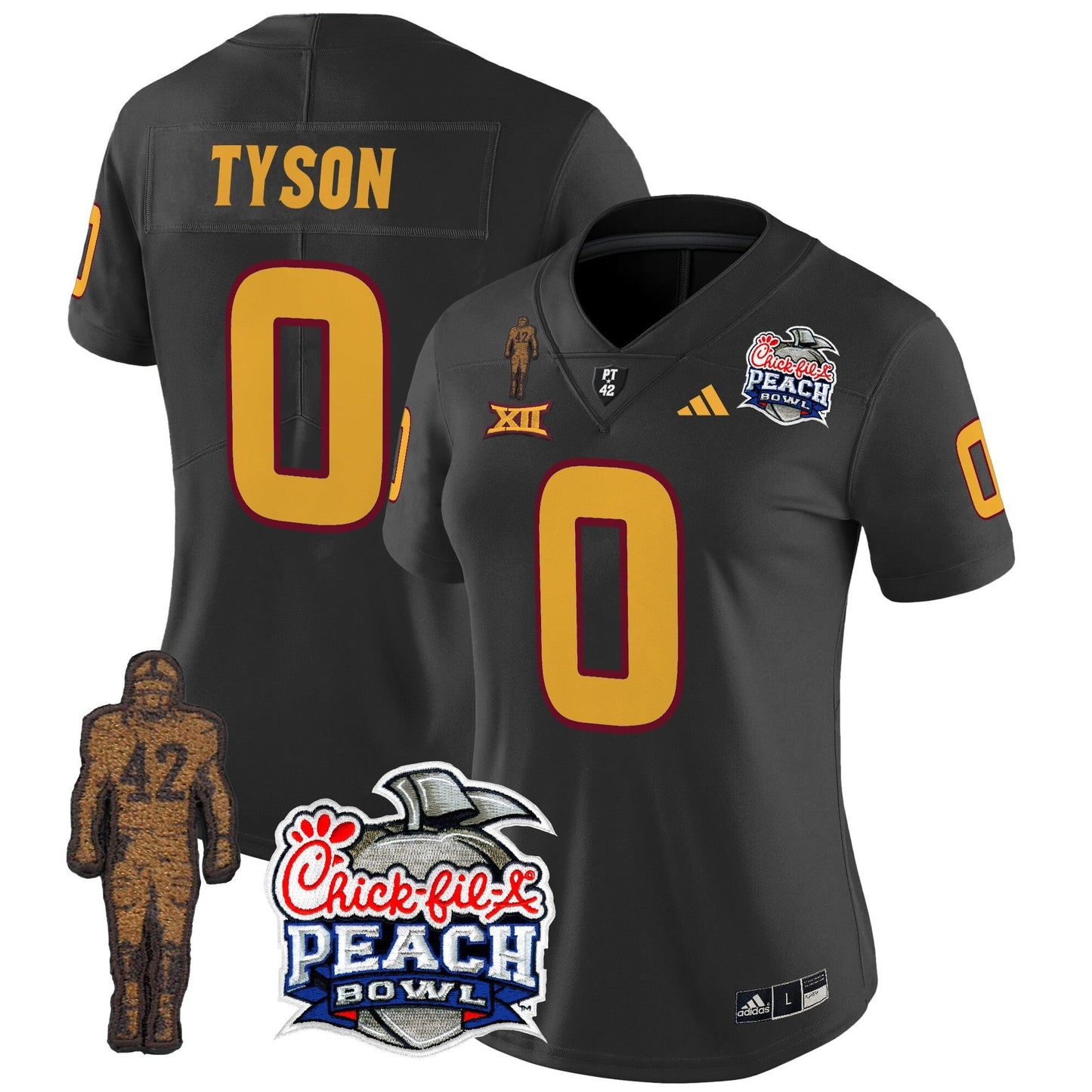 Women's Sun Devils Pat Tillman & Peach Bowl Patch Vapor Limited Jersey - All Stitched