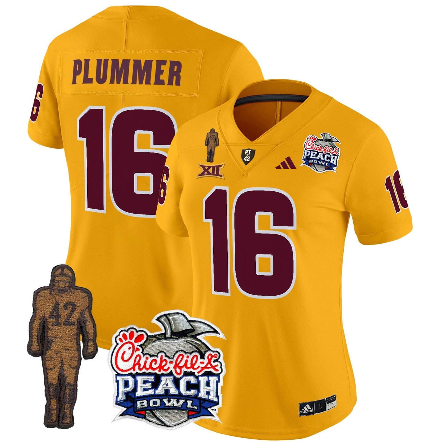 Women's Sun Devils Pat Tillman & Peach Bowl Patch Vapor Limited Jersey - All Stitched