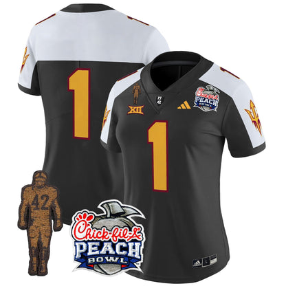 Women's Sun Devils Pat Tillman & Peach Bowl Patch Vapor Limited Jersey - All Stitched