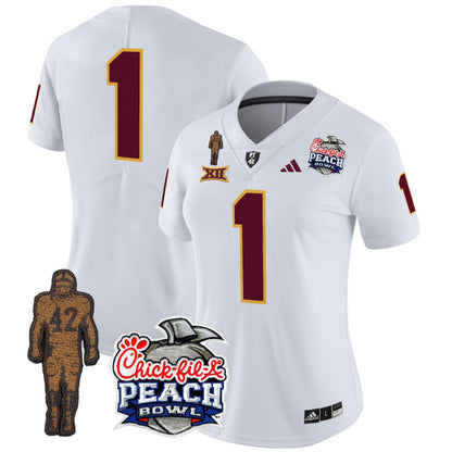 Women's Sun Devils Pat Tillman & Peach Bowl Patch Vapor Limited Jersey - All Stitched