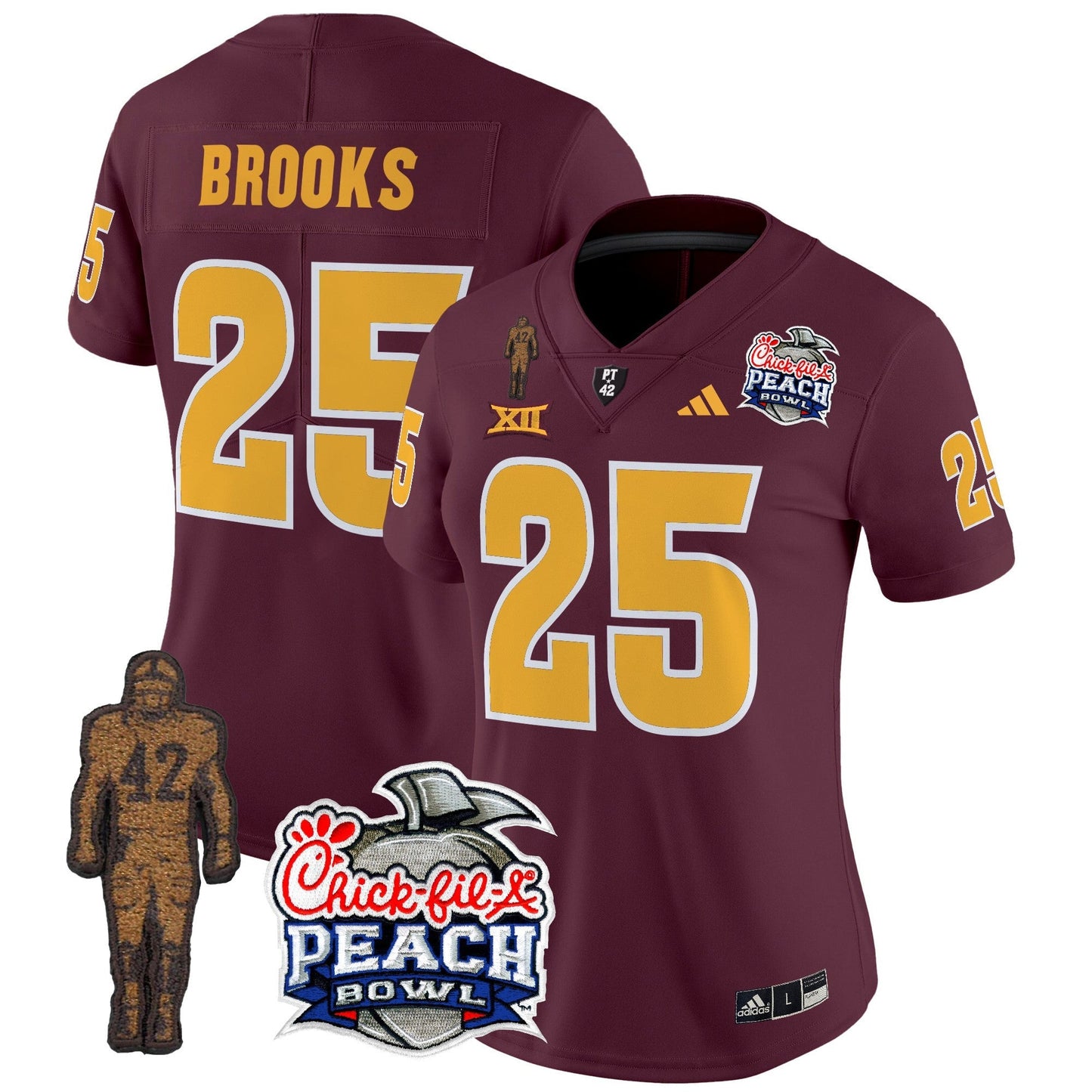 Women's Sun Devils Pat Tillman & Peach Bowl Patch Vapor Limited Jersey - All Stitched