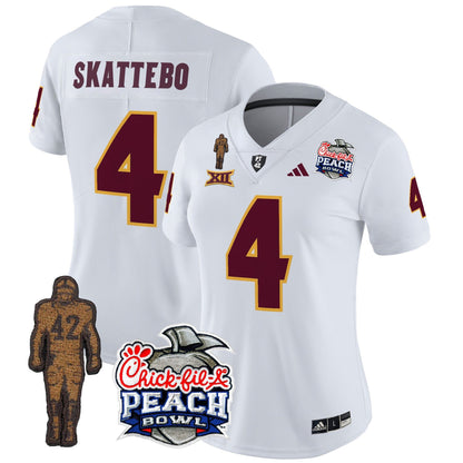 Women's Sun Devils Pat Tillman & Peach Bowl Patch Vapor Limited Jersey - All Stitched