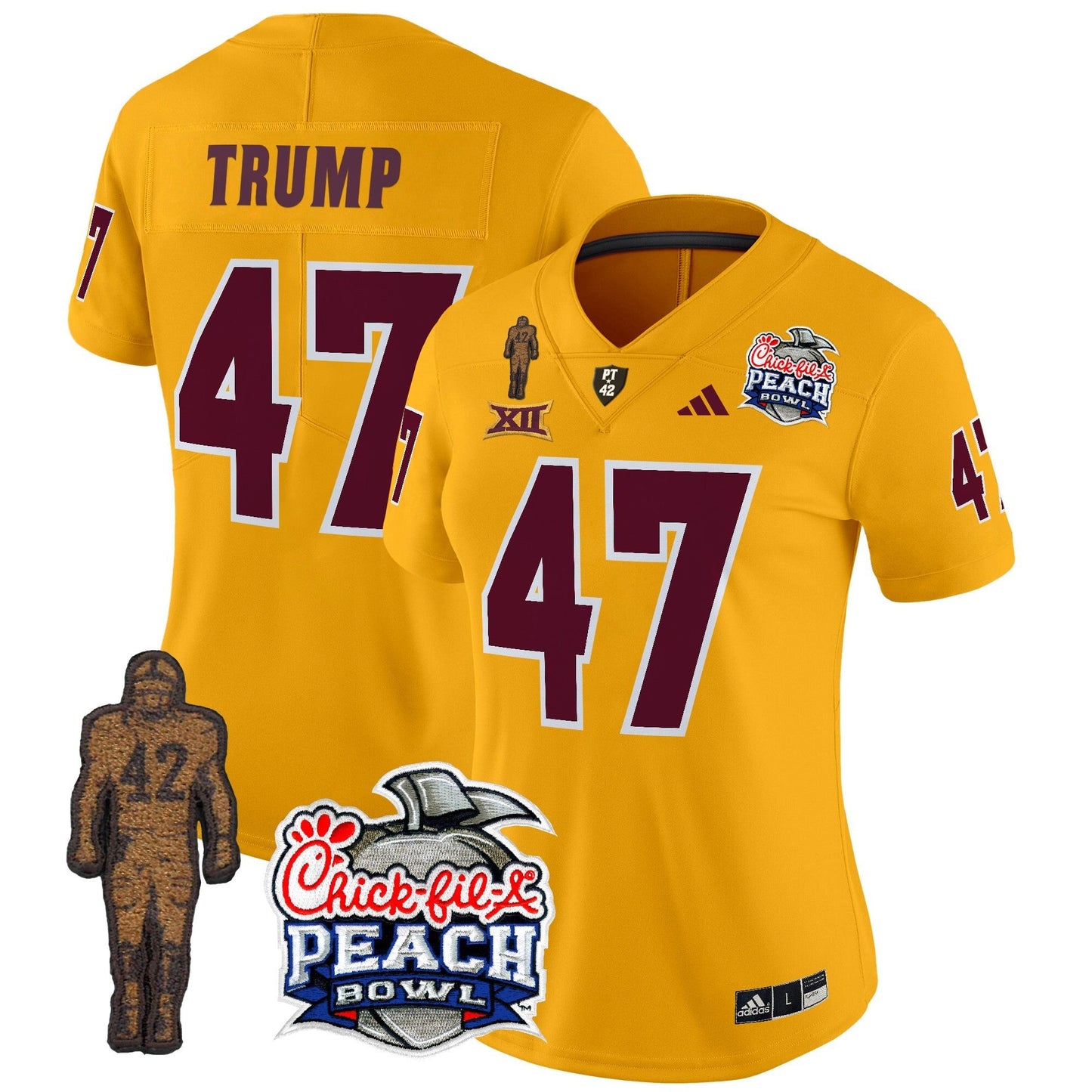 Women's Sun Devils Pat Tillman & Peach Bowl Patch Vapor Limited Jersey - All Stitched