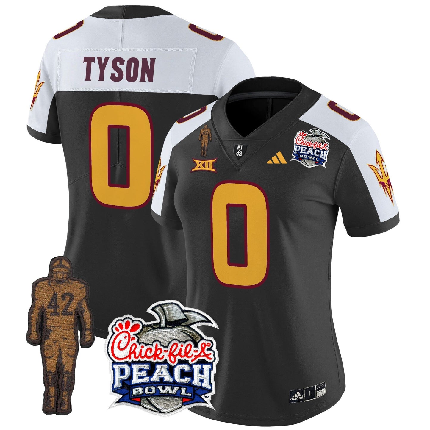 Women's Sun Devils Pat Tillman & Peach Bowl Patch Vapor Limited Jersey - All Stitched