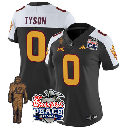 Women's Sun Devils Pat Tillman & Peach Bowl Patch Vapor Limited Jersey - All Stitched