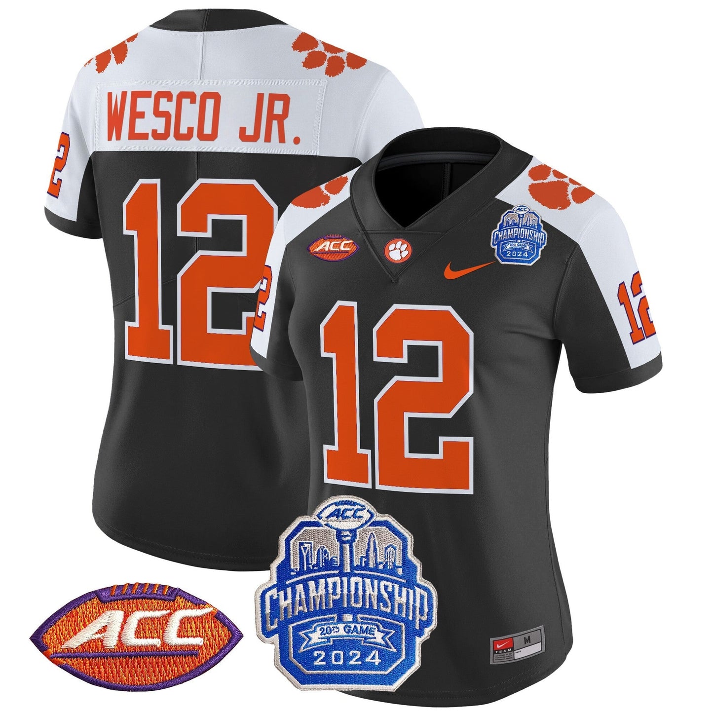 Women's CLEM 2024 ACC Championship Patch Vapor Limited Jersey - All Stitched