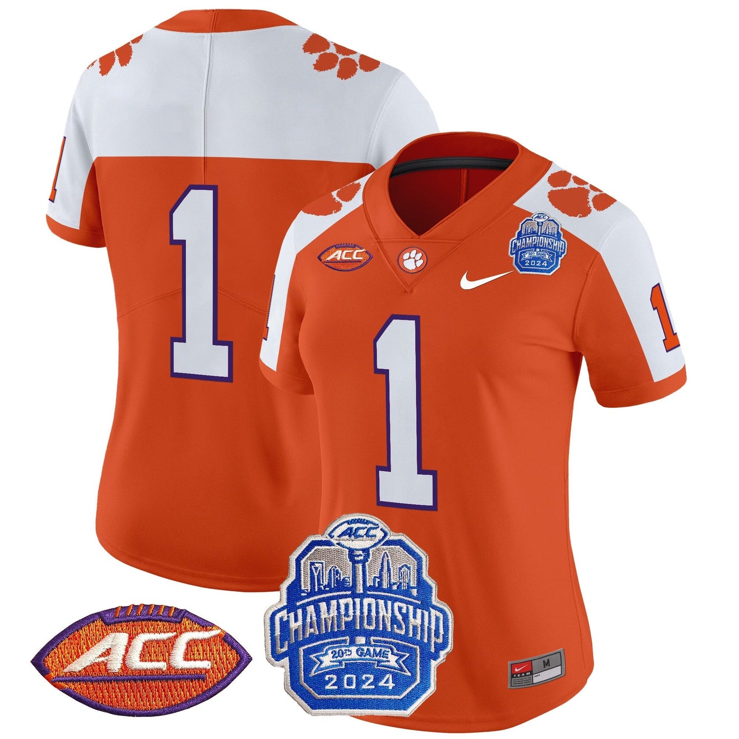 Women's CLEM 2024 ACC Championship Patch Vapor Limited Jersey - All Stitched