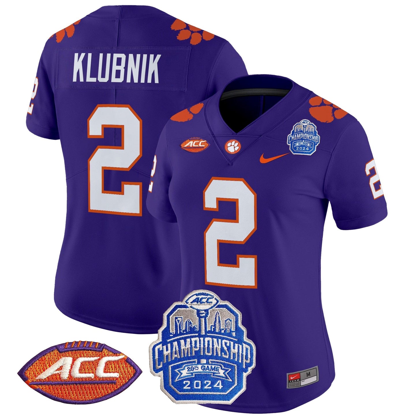 Women's CLEM 2024 ACC Championship Patch Vapor Limited Jersey - All Stitched