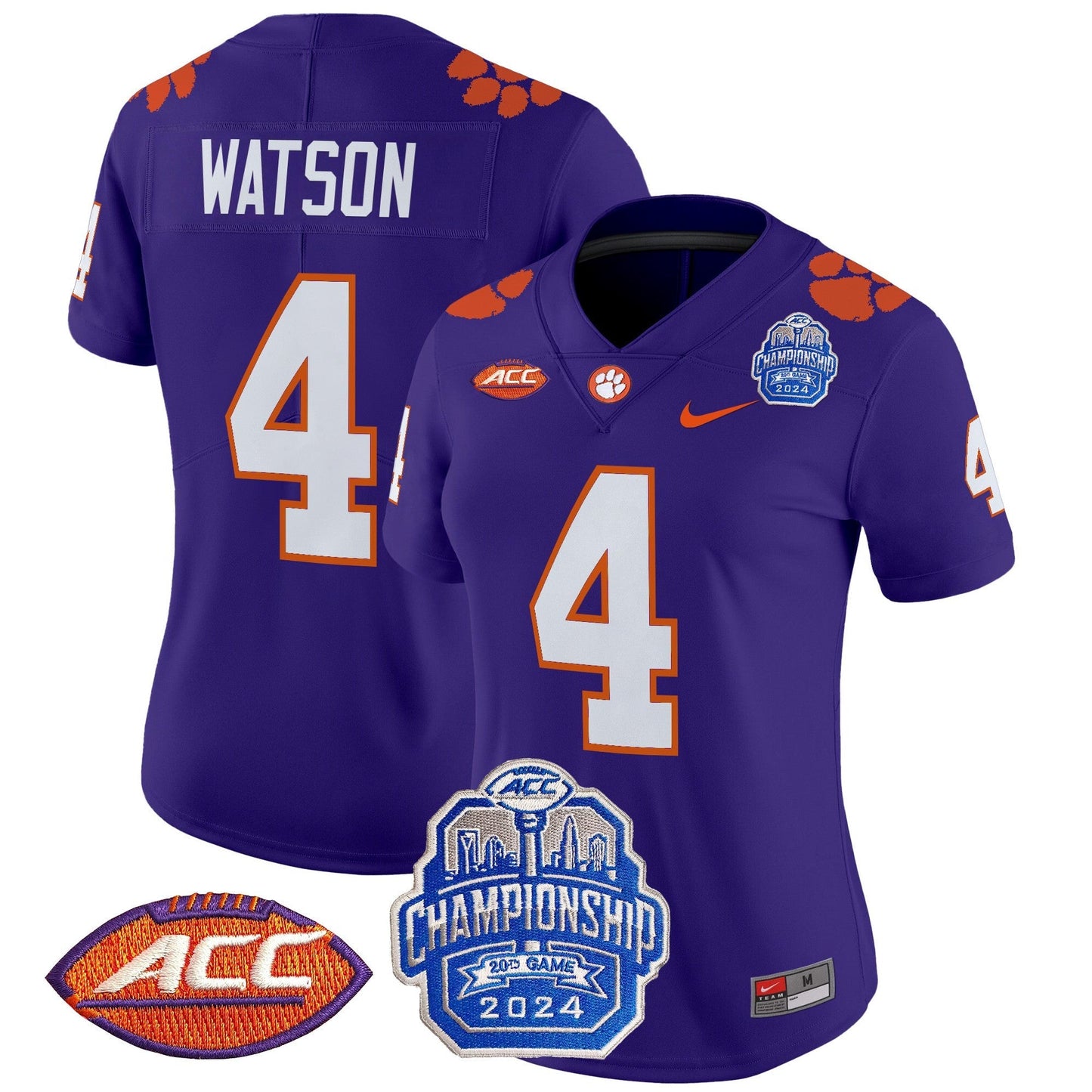 Women's CLEM 2024 ACC Championship Patch Vapor Limited Jersey - All Stitched