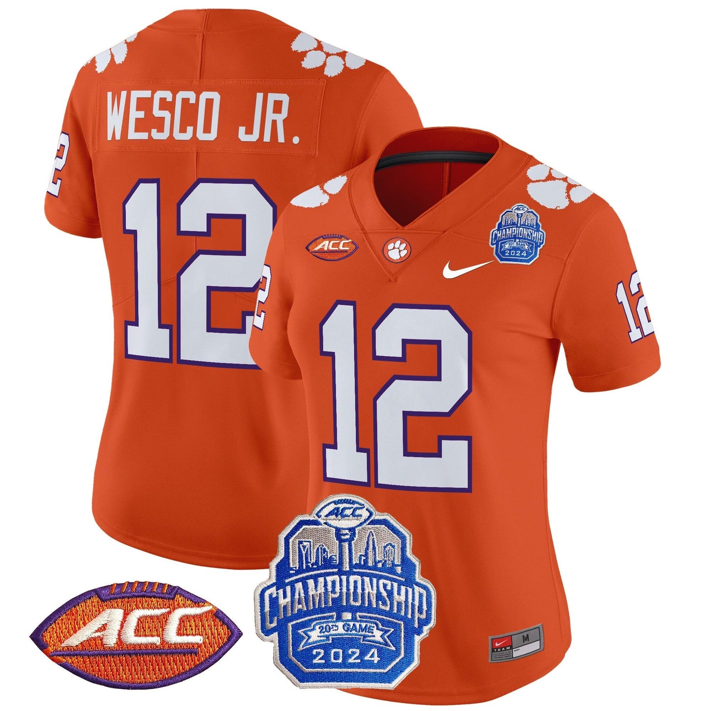 Women's CLEM 2024 ACC Championship Patch Vapor Limited Jersey - All Stitched